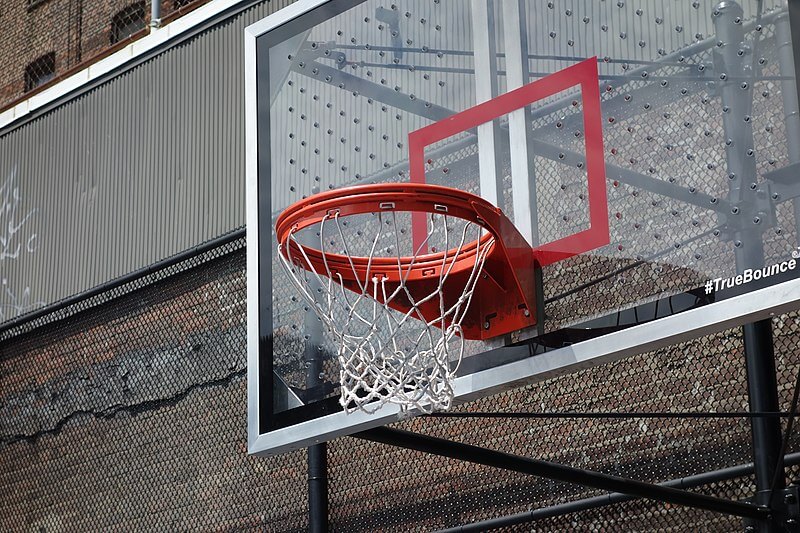 What is a triple rim basketball hoop?