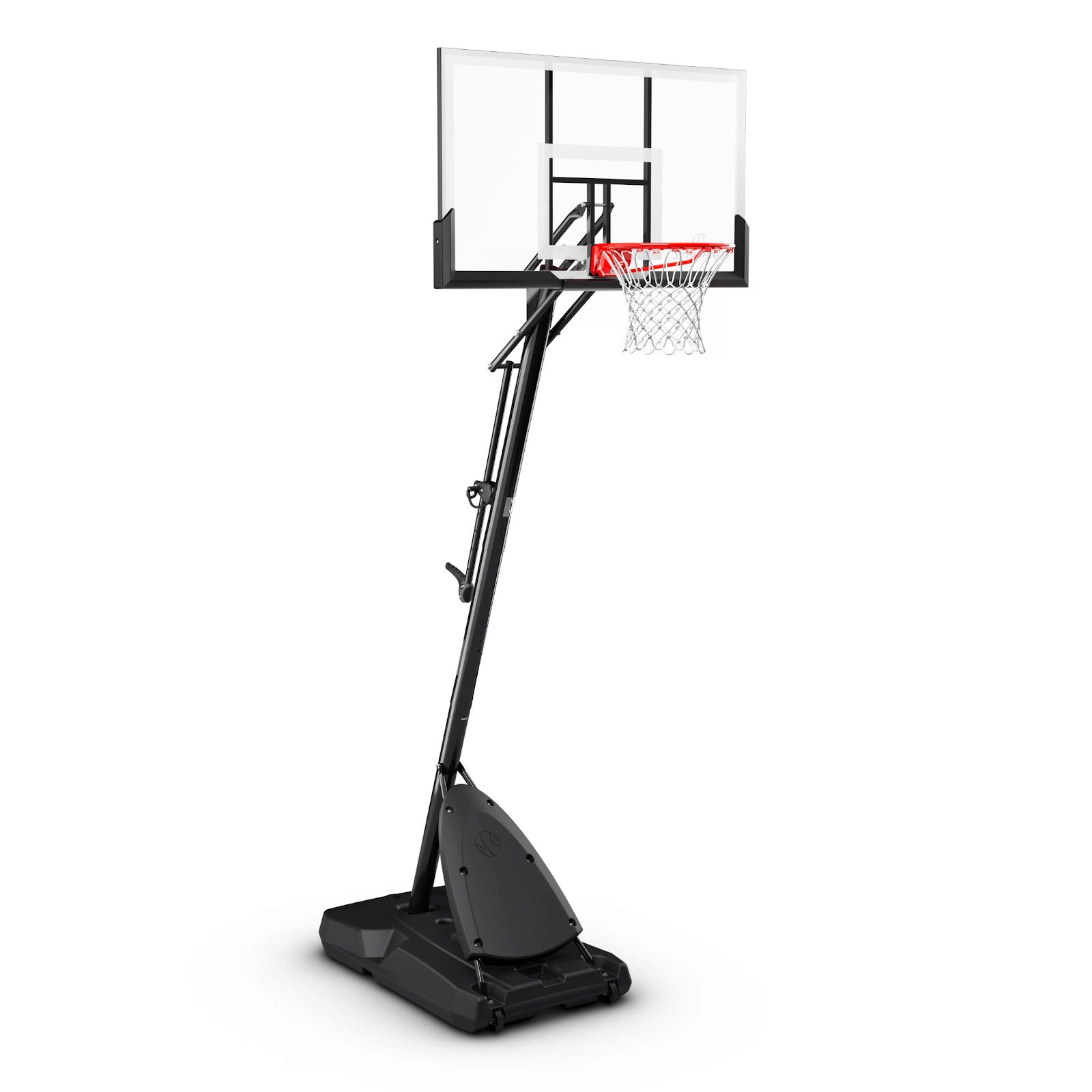Spalding hoops feature 4 x 4-inch poles for addility