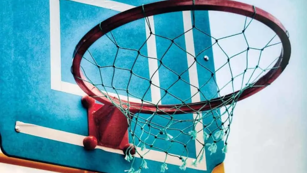 Basketball net without hooks