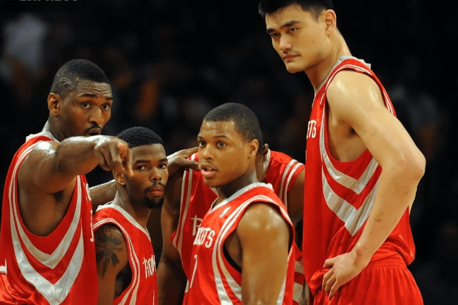 Yao Ming owns a remarkable height